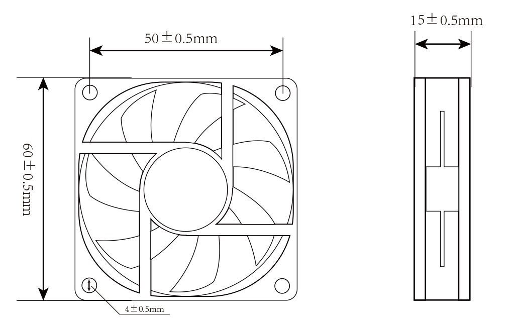 MFD6015B Dimensions